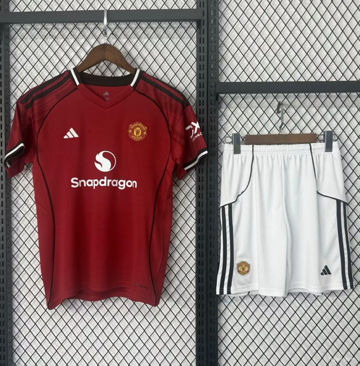 Manchester United Home Kids Kit 2025/2026